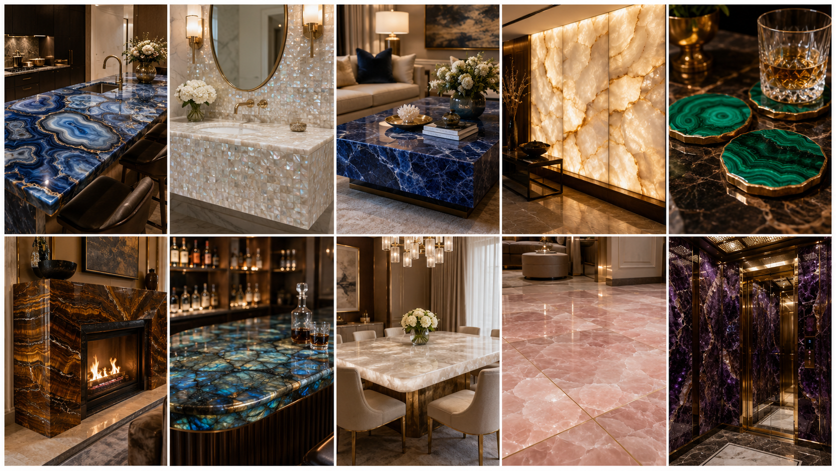 10 Ways to Use Semi-Precious Stone in Modern Interiors